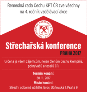 Střechařská konference, PRAHA 2017